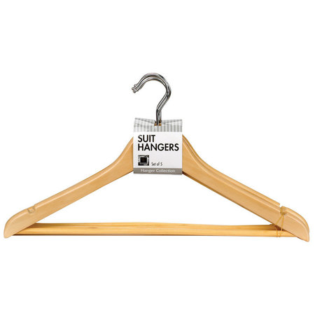 WHITMOR Suit Hanger Wood Set5 6026-340